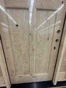 Exterior 3-Lite Square Craftsman Style Knotty Alder Door 1-3-1 LH