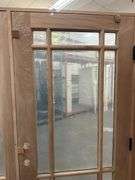 Exterior 9-Lite Marginal Craftsman Style Mahogany Door 1-3-1 LH