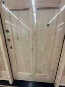Exterior 3-Lite Square Craftsman Style Knotty Alder Door 1-3-1 RH