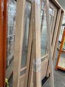 Exterior 9-Lite Marginal Craftsman Style Mahogany Door 1-3-1 LH