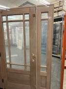 Exterior 9-Lite Marginal Craftsman Style Mahogany Door 1-3-1 RH