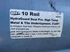 HydraGuard Dual Pro. High Temp Metal & Tile Underlayment 3'x65'
