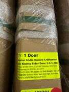 Exterior 3-Lite Square Craftsman Style Knotty Alder Door 1-3-1 RH