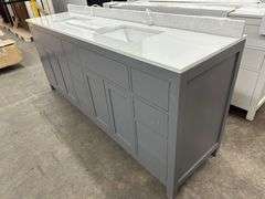 Miranda Dark Gray 84" Double Vanity
