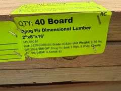 Doug Fir Dimensional Lumber 2"x6"x16'