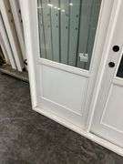 White Exterior 1/2 Glass Double Patio Door 72"x80"