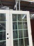 White Exterior 15 Lite Double Patio Door 72"x80"