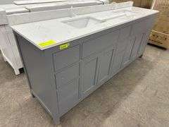 Miranda Dark Gray 84" Double Vanity