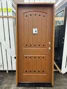 Medium Walnut, Ext Fiberglass, 200PP Plank Panel W/Clavos, 36"x80" LH