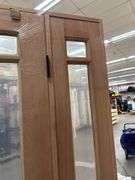 Exterior 9-Lite Marginal Craftsman Style Mahogany Door 1-3-1 LH