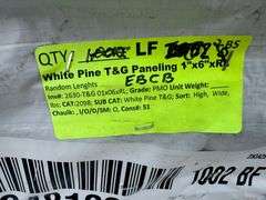 White Pine T&G EBCB Paneling 1"x6"x14' (Longest Board Is 14')
