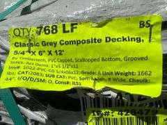 Classic Grey Composite Decking 5/4"x6"x12'