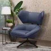 Abbyson Electra Top Grain Leather Swivel Chair