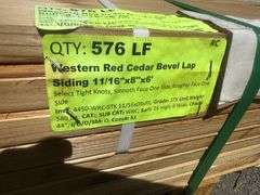 Western Red Cedar Bevel Lap Siding 11/16"x8"x6'