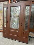 Exterior Fiberglass Deco Door With 2 Side Lites 63 1/2"x81 1/2" RH
