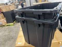 HDX 77 Gal. Tough Storage Tote with Wheels in Black (2x$)