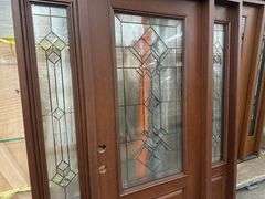 Exterior Fiberglass Deco Door With 2 Side Lites 63 1/2"x81 1/2" RH