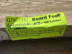 Red Oak Outs Rough Cut Hardwood Lumber 1"xRWxRL (Longest Board is Approximately 12')