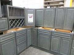 Newcastle Gray Kitchen Cabinet Set 12'x15'