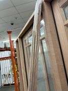 Exterior 9-Lite Marginal Craftsman Style Mahogany Door 1-3-1 RH
