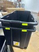 HDX 77 Gal. Tough Storage Tote with Wheels in Black (2x$)