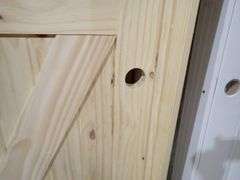 Unassembled Interior Knotty Pine Door 30"x80" LH