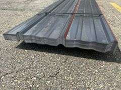 Dark Gray Corrugated Metal Panel 18"x12'