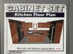 Pacific Gray Kitchen Cabinet Set 10'x16'x10'