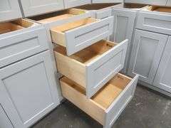 Assembled Stone Harbor Gray Kitchen Cabinet Set 10'x14'x10'