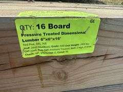 Pressure Treated Dimensional Lumber 6"x6"x16'