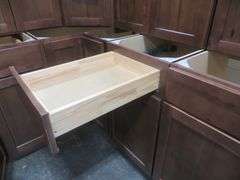 Rustic Walnut Shaker Kitchen Cabinet Set 10'x15'