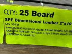 SPF Dimensional Lumber 2"x10"x8'