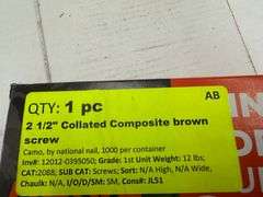 2 1/2" Collated Composite Brown Screw