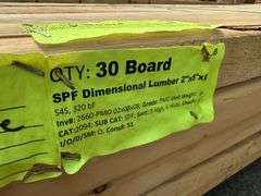 SPF Dimensional Lumber 2"x8"x8'
