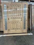 Exterior Castle Knotty Alder With Speakeasy Door 1-3-1 RH