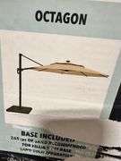 Hampton Bay 11 ft. Aluminum Cantilever Solar LED Offset Patio Umbrella