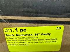 Black , Manhattan, 36" Vanity