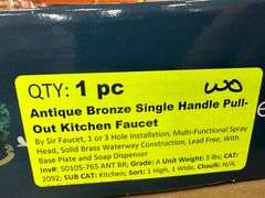 Antique Bronze Single Handle Pull-Out Kitchen Faucet