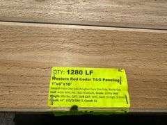 Western Red Cedar T&G Paneling 1"x6"x16'