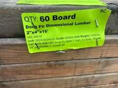 Doug Fir Dimensional Lumber 2"x4"x16'