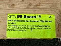 SPF Dimensional Lumber 2"x10"x8'