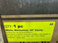 White, Manhattan, 30" Vanity