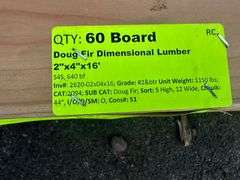 Doug Fir Dimensional Lumber 2"x4"x16'
