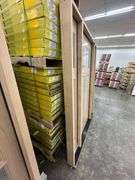 Exterior 3-Lite Square Craftsman Style Knotty Alder Door 1-3-1 LH