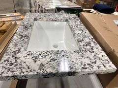 Home Decorators Collection Cultured Marble White Sink Vanity Top