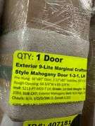 Exterior 9-Lite Marginal Craftsman Style Mahogany Door 1-3-1 LH