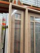 Exterior 9-Lite Marginal Craftsman Style Mahogany Door 1-3-1 LH