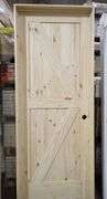 Unassembled Interior Knotty Pine Door 30"x80" LH