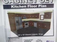 Newport White Kitchen Cabinet Set 12'x12'
