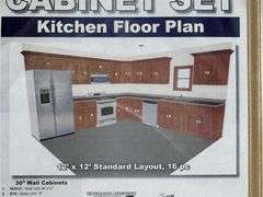Sonona Wheat Kitchen Cabinet Set 12'x12'